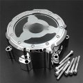 Hongk- Engine Stator Cover See Through Compatible With Kawasaki Zx Zx14r Zzr1400 2006-2013 Chrome Left B01c0sxzm4