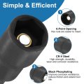 5pcs Hex Nut Driver Drill Bit 3 8 In 6 Point Socket 1 4 Shank Magnetic Setter Cr-v Steel Bolt Sockets For Power Drills Impact