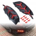 Red Lens Y Led Bumper Reflector Lamps Compatible With 2016-2021 Honda Civic Lx Ex Touring Sedan Tail Brake Rear Fog Lights