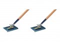 Kraft Tool Co Cc395a-01 9 In X 6 All-angle Blue Steel Walking Edger With 1 2 Radius 2-pack 