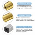 Uxcell Metric Thread Tap M12 X 1 75 H2 130mm Extra Long Titanium Coated M35 High Speed Steel Straight Flute Screw Milling