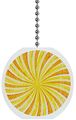 Yellow Swirl Solid Ceramic Fan Pull 