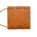 All-over Skulls Brown Leather Handlebar 12a Fringe Cover Sets Debossed Design Authentic Biker Aesthetics 