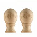 U D 2 Packs Natural Hard Wood Ball Shaped Lamp Finial Cap Knob Decoration For 1-3 4 Inches Wooden 