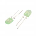 New Lon0167 100 Pcs Oval Head High Light Grass Green Diffused Emitting Diode Lamp Leds Grasgrn Diffuse Leuchtdiode Lampe