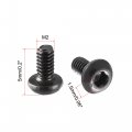 Uxcell M2x4mm Thread Button Head Hex Socket Cap Screw Bolt 100pcs