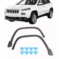 2 Pcs Black Plastic Front Left And Right Side Fender-flares Set Replacement For Grand Cherokee 2014-2018 Ch1291111 Ch1290111 