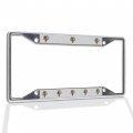 Fastasticdeals Metal Insert License Plate Frame Animal Bird Orioles Mascot Weatherproof Car Accessories Chrome 4 Holes Solid 