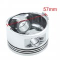 Uxcell Silver Tone 57mm Motorcycle Piston Kit W Pins Rings Clips For Gy6-150 Std