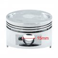 Uxcell Silver Tone 57mm Motorcycle Piston Kit W Pins Rings Clips For Gy6-150 Std