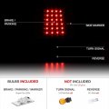 Black Smoke Full-led Tail Brake Light Housing Lamp Assembly For 2007-2013 Toyota Tundra Pickup Truck Driver And Passenger Side