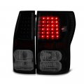 Black Smoke Full-led Tail Brake Light Housing Lamp Assembly For 2007-2013 Toyota Tundra Pickup Truck Driver And Passenger Side 
