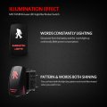 Mictuning Ls08302 5pin Bigfoot Rocker Switch On-off Led Light 20a 12v Red