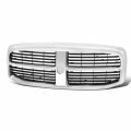 Ch1200282 Factory Style Front Bumper Grill Grille Assembly For Dodge Ram 1500 2500 3500 Pickup 06-09 Chrome Black 