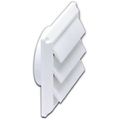 Lambro 2676w White Plastic Louvered Vent 4-inch 