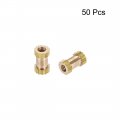 Uxcell Knurled Insert Nuts M2 X 6mm L 3 5mm Od Female Thread Brass Embedment Assortment Kit 50 Pcs