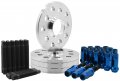 Hub Centric Wheel Spacers 10mm And 17mm For Porsche 5x130 Bolt Pattern 71 5mm Bore 90mm Stud Conversion Blue Open End Lug Nuts 