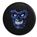 Grinning Serpent Monster Skull Spare Tire Cover Black 33 In 