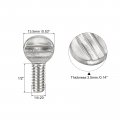 Uxcell 1 4-20 X 2 Thumb Screws 20pcs 304 Stainless Steel Fully Thread Galvanized Finger Tight Racket Screw
