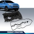 Engine Valve Cover W Gasket For Hyundai Tucson 2014-2015 Fit Kia Optima 2011-2015 Sportage 2011-2016 Black