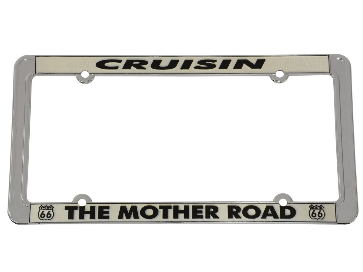 Highway Route 66 License Plate Frame Cruisin The Mother Road Powder Coated For Car Model 966114