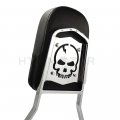 Httmt Mt140 Ss001-sa- Chrome Flame Backrest Sissy Bar Pad Compatible With Suzuk Boulevard C90 Vl1500 Intruder