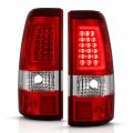 Amerilite For 2003-2006 Chevy Silverado 1500 2500 3500 Ruby Red C-type Led Tube Replacment Tail Lights Brake Lamp Set Passenger