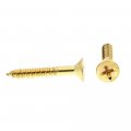 Prime-line Wood Screw Flat Head Phillips 10 X 1-1 4 In Solid Brass Pack Of 100