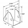 Sentry Supply 656-8513 Headrail Bracket For 1-1 4 In Zinc Alloy Chrome Plated With Fasteners Single Pack