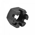 Uxcell M30x1 5mm Hexagon Slotted Nut Grade 4 8 Carbon Steel Hex Castle Nuts Black