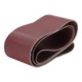 5pcs 6 X 89 Sanding Belts 100 Grits Aluminum Oxide Abrasive Belt Sander Paper Papers For Metal Wood Grinding Polishing Reddish 