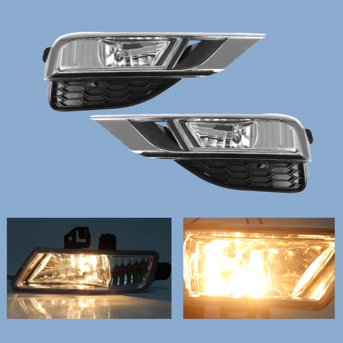 2 Pack Clear Fog Light Kit Replacement For 2015 2016 Honda Cr-v Left Right Side Bumper Lamps With Switch Bulbs Bezels