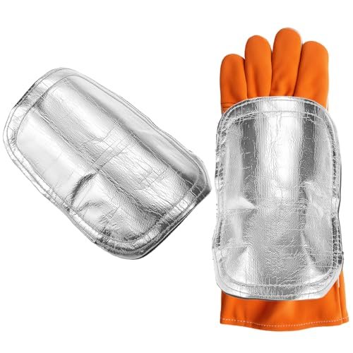 Hand Heat Shield Welding Gloves Split Leather Pad For Industrial Boiler Cutting