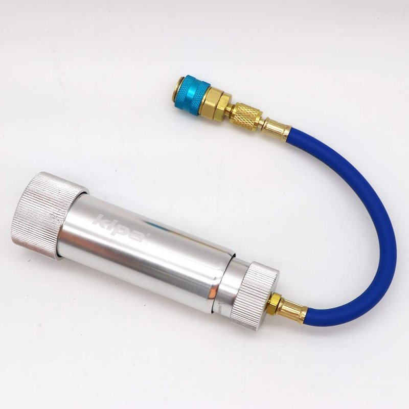 A Oil And Dye Injector With R-134a Snap Quick Coupler 1 4 Sae Auto A C Ac Injection Tool Fillecc Oil And Dye Injector With