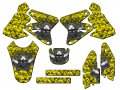 2000-2004 Drz 400 Sm Flaming Gearhead Yellow Senge Graphics Base Kit For Suzuki 