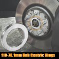 X Autohaux 4pcs Od 110mm To Id 78 1mm Aluminum Alloy Car Hub Centric Rings Wheel Bore Center Spacer