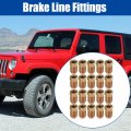X Autohaux 20pcs M10x1 0 Threads Brake Line Nut Fittings For 3 16 Steel Tubing Car
