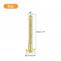 Uxcell Wood Screws M5 X 40mm Slotted Round Head Brass Self-tapping Woodworking Screw 20 Pcs