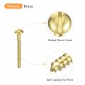 Uxcell Wood Screws M5 X 40mm Slotted Round Head Brass Self-tapping Woodworking Screw 20 Pcs