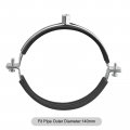 Uxcell 140mm Rigid Pipe Strap Clamps Carbon Steel Bracket Tube Clip M8 M10 Nut Size For Water 1 Pcs