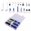Topteng 198pcs Motorcycle Windshield Fairing Bolts Kit Fastener Clips Screws Windscreen Bodywork For Universal