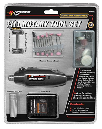 Performance Tool W50083 Rotary 80 Piece Accessories