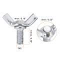 Uxcell 5pcs M5x10mm Wing Butterfly Screws Bolts Bolt Thumb Hand Carbon Steel
