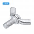 Uxcell 5pcs M5x10mm Wing Butterfly Screws Bolts Bolt Thumb Hand Carbon Steel