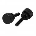Uxcell Computer Pc Case M4x16mm Shoulder Type Knurled Thumb Screw Black 4pcs