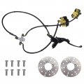 Pro Bat Front Hydraulic Twin Disc Brake Calipers Assembly Plates For Go Kart Golf Cart Buggy 110cc 125cc Quad Dirt Bike Atv
