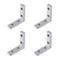 L-shape Interior Joint Bracket 4pcs Inside Corner Connectors For 4040 Series Aluminum Extrusion Profile Slot Silver 