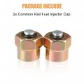X Autohaux 2pcs 14mm Diesel Common Rail Fuel Injector Cap Block Off Tool Replacement For Chevrolet Gmc 6 6l Dodge 5 9l M14x1