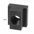 Uxcell M14 Thread T Slot Nuts Alloy Steel Black Oxide Finish Grade 8 Tapped Through T-nuts Furniture 2pcs