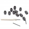 Yuecoom 13pcs Spot Weld Cutter Set 3 8in Cut Welding Tool Remover Kits Double Sided For Eletric Drill